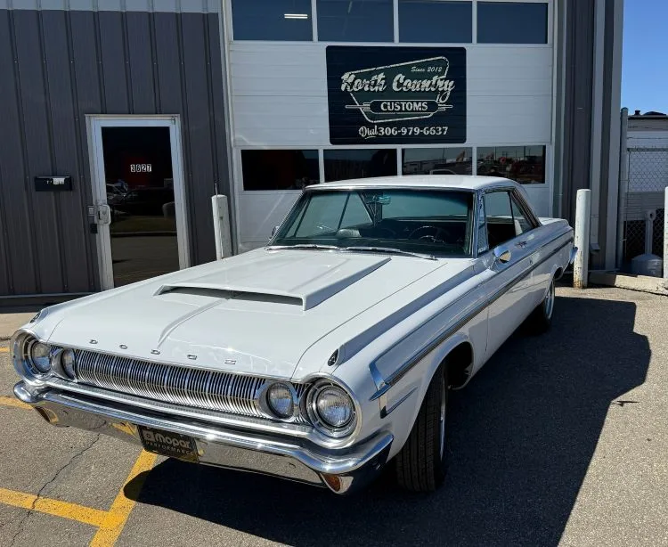 White Dodge Polara two-door hardtop at North Country Customs